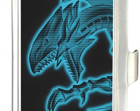 Business Card Holder - SMALL - YU-GI-OH! Blue-Eyes White Dragon Pose FCG Black/Electric Blue