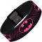 Elastic Bracelet - 1.0" - Batman Shield/Chainlink Black/Hot Pink