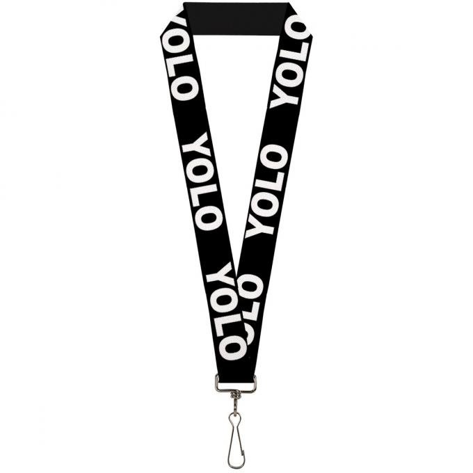 Buckle-Down Lanyard - YOLO Black/White