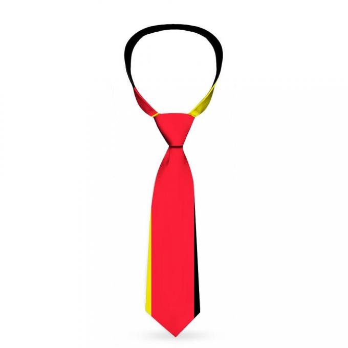 Buckle-Down Necktie - Stripes Black/Red/Yellow