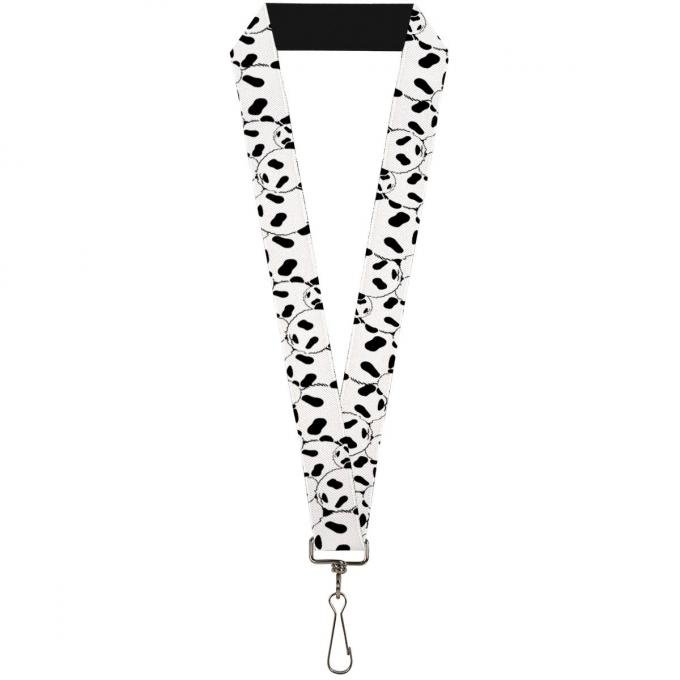 Buckle-Down Lanyard - Panda Bear Stacked