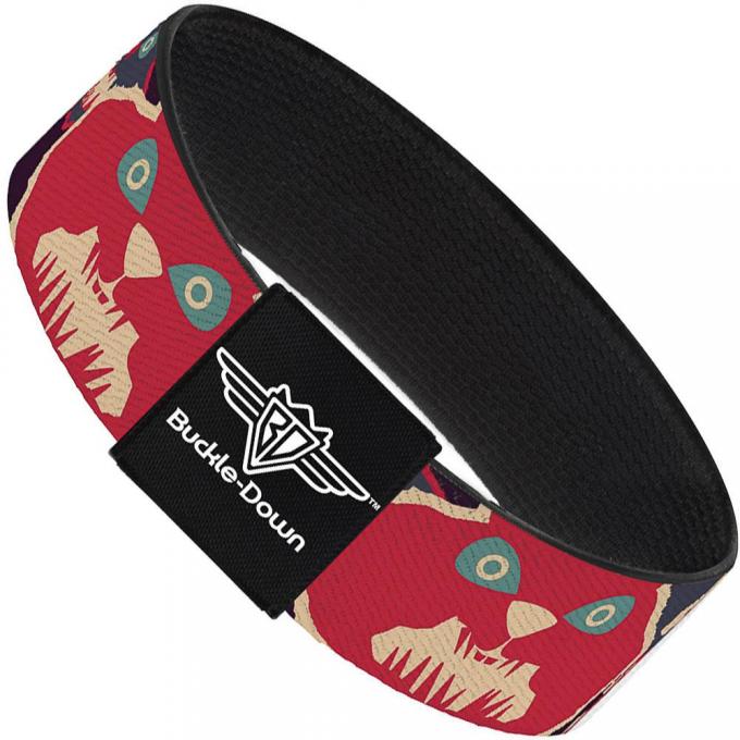 Buckle-Down Elastic Bracelet - Angry Bunnies C/U Purple/Red/Blue