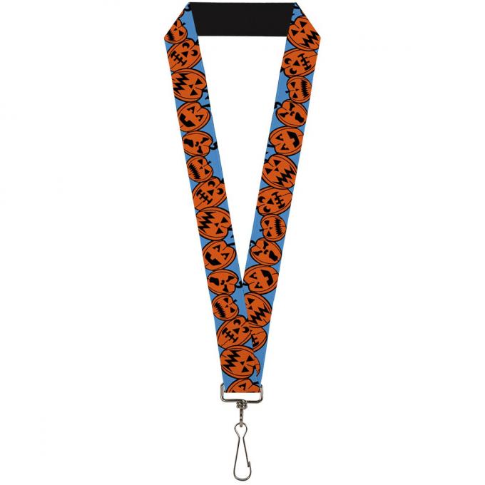 Buckle-Down Lanyard - Jack-o'-Lanterns Blue