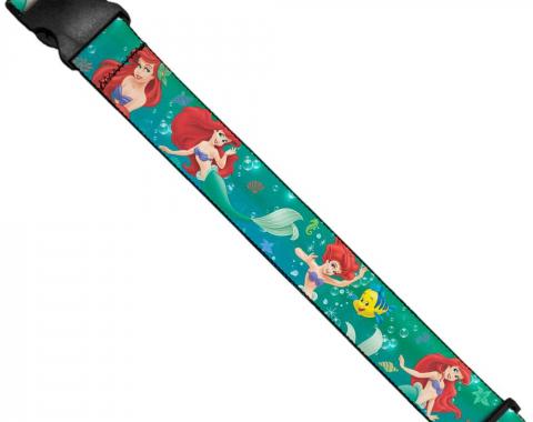 Luggage Strap - Ariel Poses w/Flounder Green/Blue Fade