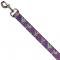 Dog Leash Tinker Bell Poses/Flowers/Stars/Skull Purple