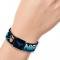 Elastic Bracelet - 1.0" - NIGHTWING Poses/Logo Black/Blues