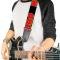 Guitar Strap - NO CHANCE BRO Black/Yellow/Red
