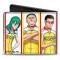 CRUNCHYROLL 
Bi-Fold Wallet - YOWAMUSHI PEDAL Team Sohoku 6-Riders Pose Blocks White/Yellow/Red