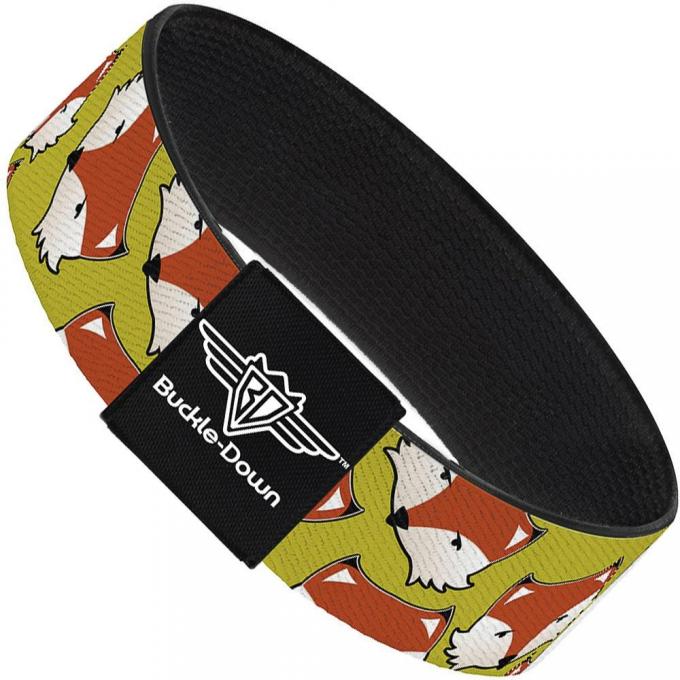 Buckle-Down Elastic Bracelet - Fox Face Scattered Warm Olive