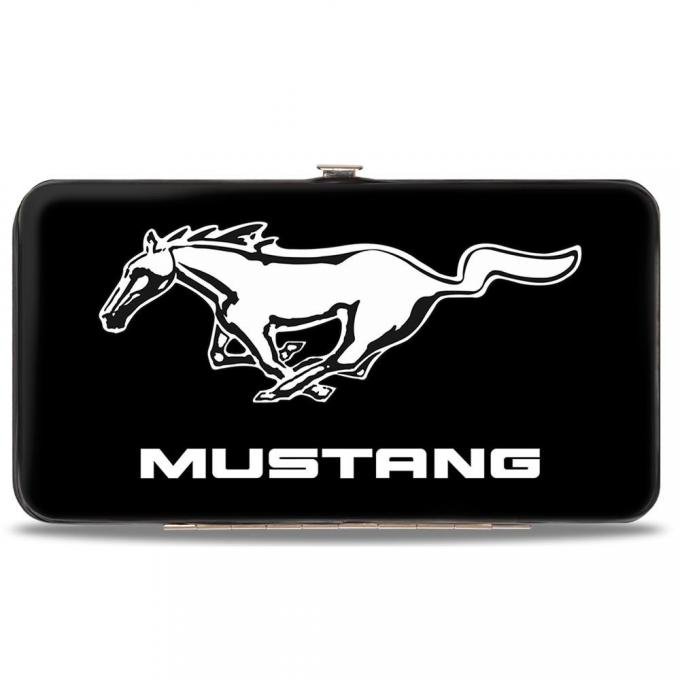 Hinged Wallet - Ford Mustang Black/White Logo CENTERED