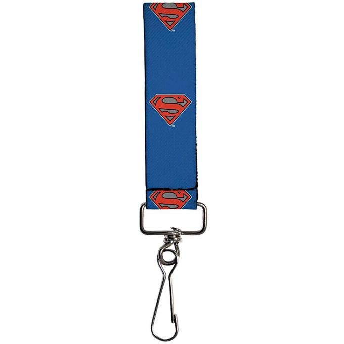 Key Fob - 1.0" - Superman Shiled/New 52 Pose Blue