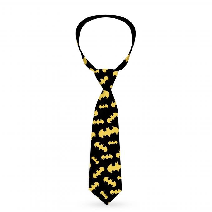 Necktie Standard - Bat Signal-1 Scattered Black/Yellow