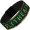 Elastic Bracelet - 1.0" - SLYTHERIN Burnt Banner/Patch Gold/Green