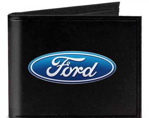 Canvas Bi-Fold Wallet - Ford Oval Logo CENTERED