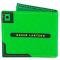 Rubber Wallet - Green Lantern Icon + Text Badge