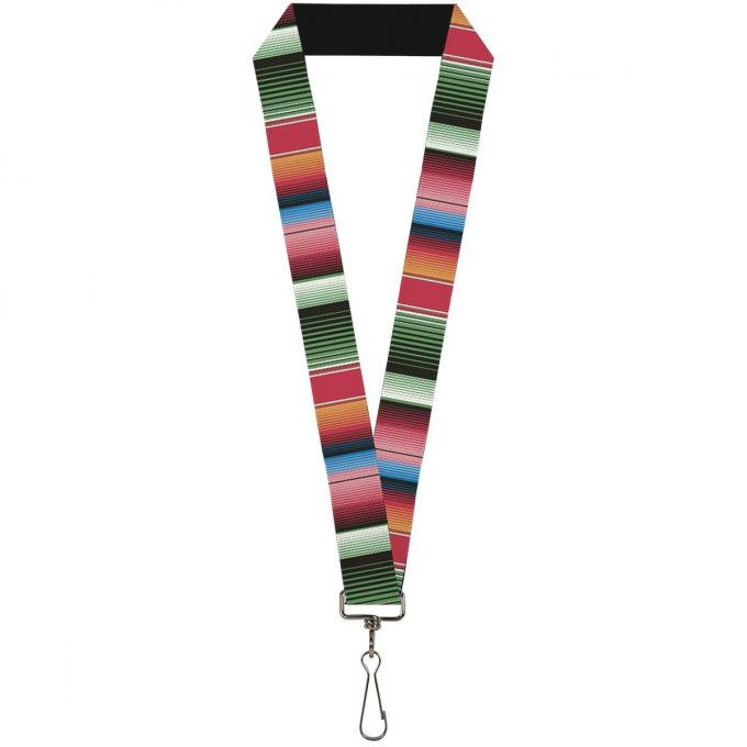Buckle-Down Lanyard - Zarape5 Vertical Multi Color Stripe