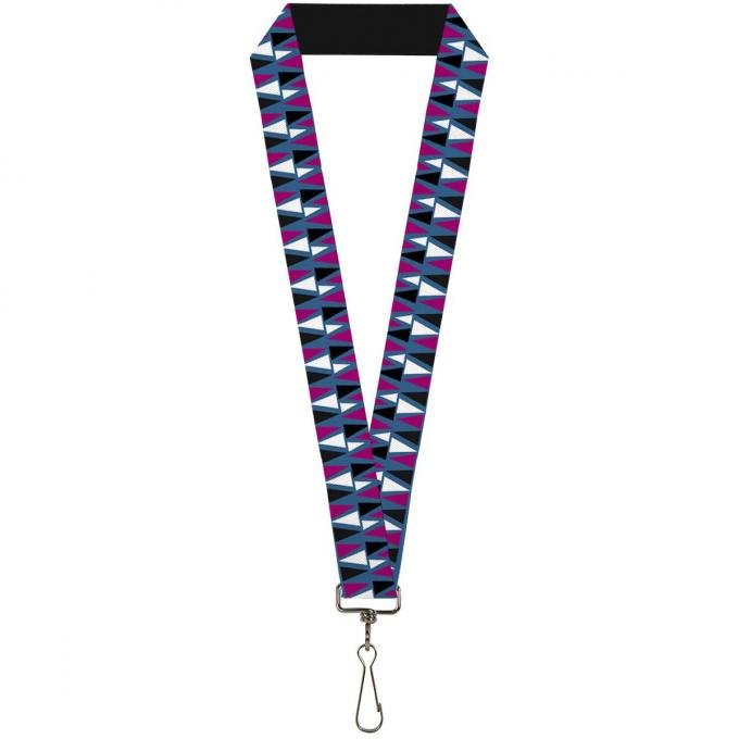Buckle-Down Lanyard - Peaks Turquoise/Fuchsia/Black/White