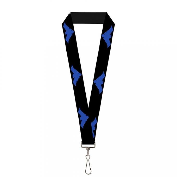 Lanyard - 1.0" - Nightwing Logo Black/Blue