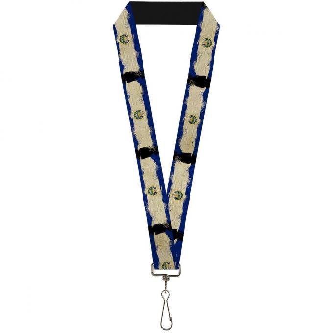Buckle-Down Lanyard - El Salvador Flag Distressed Painting