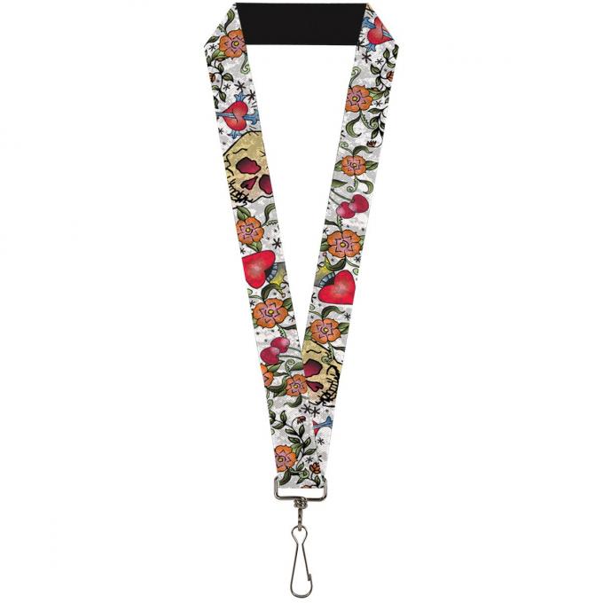 Buckle-Down Lanyard - Only God Can Judge Me C/U White