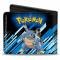 Bi-Fold Wallet - POKEMON/Blastoise (Squirtle) Pose Black/Blue Stripe