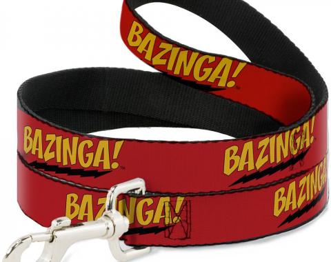 Dog Leash - BAZINGA! Red/Gold/Black