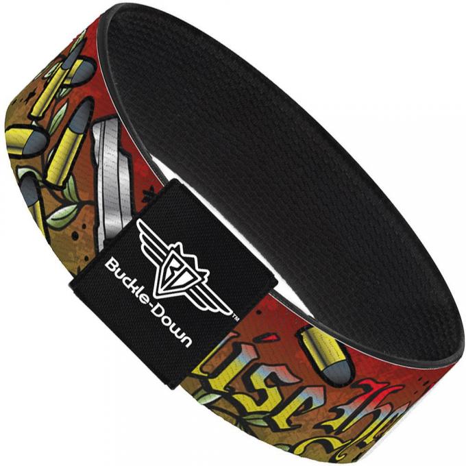 Buckle-Down Elastic Bracelet - Born to Raise Hell Red