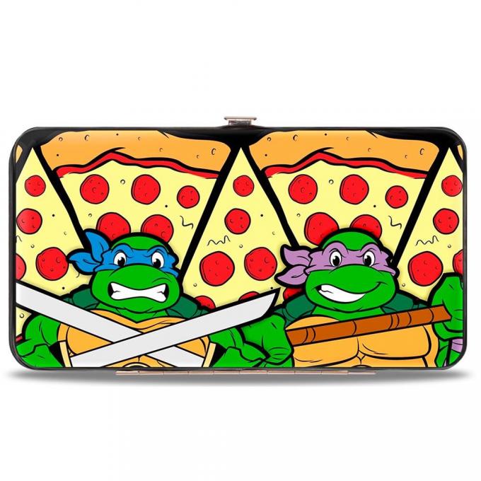 Hinged Wallet - Turtle Battle Poses/Pizza