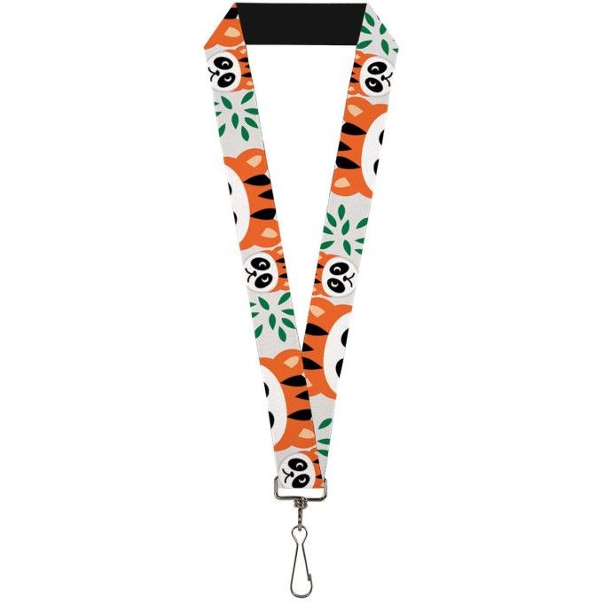 Buckle-Down Lanyard - Panda w/Tiger Hat