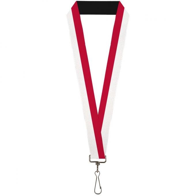 Buckle-Down Lanyard - North Carolina Flag Stripe Red/White