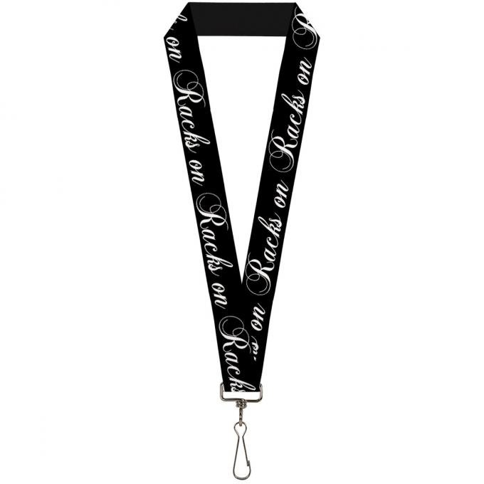 Buckle-Down Lanyard - RACKS ON RACKS Black/White