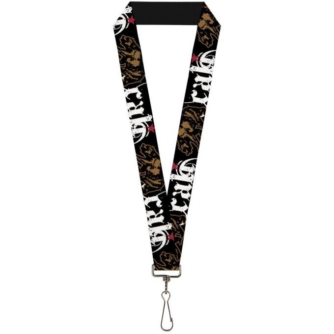 Buckle-Down Lanyard - CALI w/Grizzly Bear