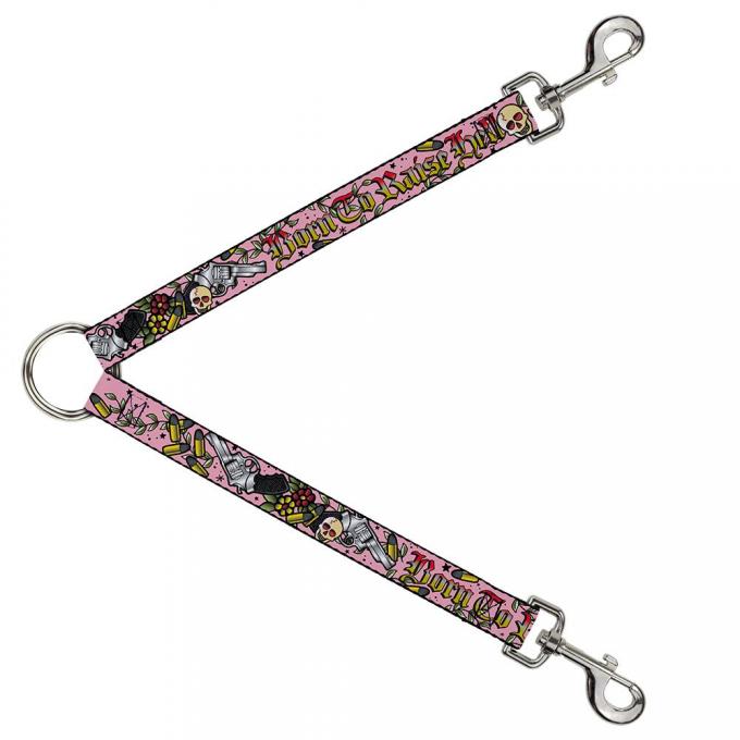 Dog Leash Splitter - Born to Raise Hell Pink