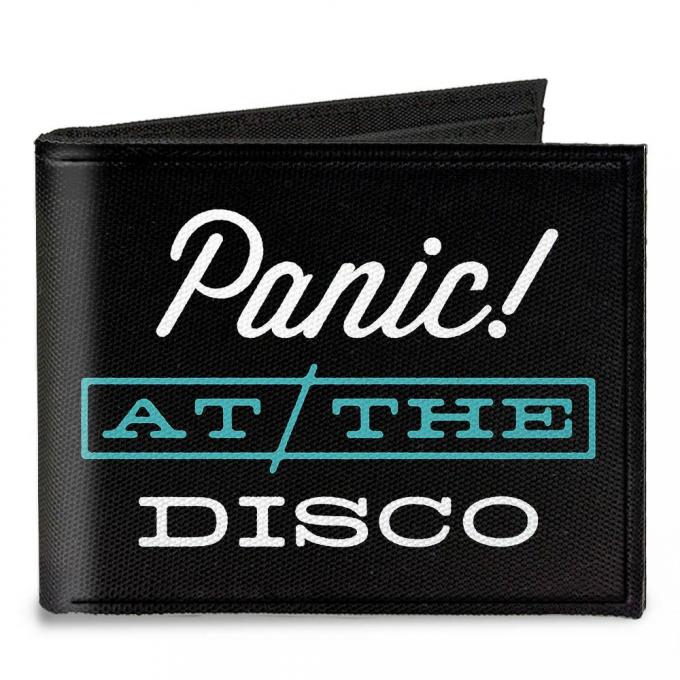 Canvas Bi-Fold Wallet - PANIC @ THE DISCO WHITE TEAL