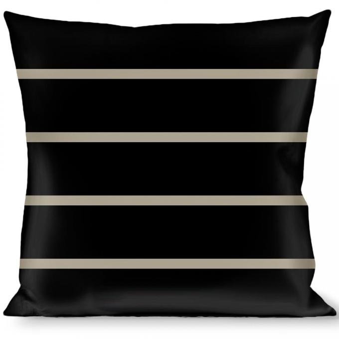 Buckle-Down Throw Pillow - Pinstripes Black/Gray