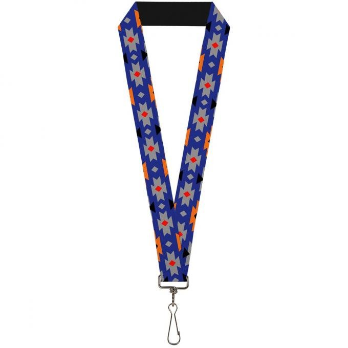 Buckle-Down Lanyard - Navajo Gray/Blue/Orange/Black