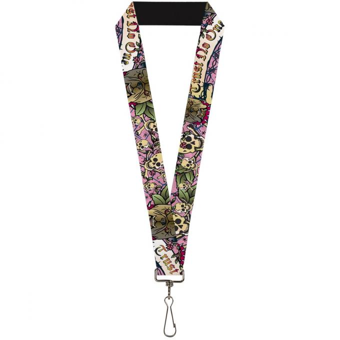 Buckle-Down Lanyard - Trust No One Pink