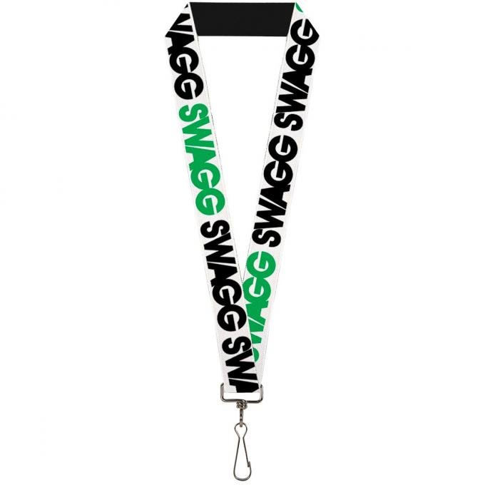 Buckle-Down Lanyard - SWAGG White/Black/Green