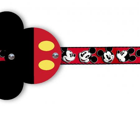 Dog Leash Cape - Mickey Mouse Head Black/Red/Yellow Cape + Mickey Mouse Expressions Red/Black/White