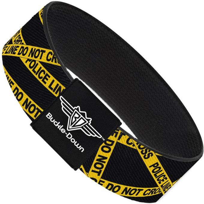 Buckle-Down Elastic Bracelet - Police Line Black/Yellow