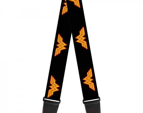 Guitar Strap - Wonder Woman Logo Black