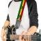 Guitar Strap - Mustache Trio White/Black