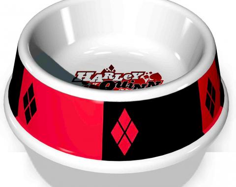 PBWL1-MLM-7.5-JKCL 
Single Melamine Pet Bowl - 7.5&rdquo; (16oz) - Harley Quinn Diamon Icon + Diamonds