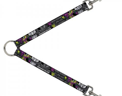 Dog Leash Splitter - DEVASTATOR Action Pose/Decepticon Logo/Constructicon Names Black/Silver-Fade