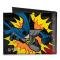 Canvas Bi-Fold Wallet - Batman Action Poses WHOOM! Gray/Black/Red