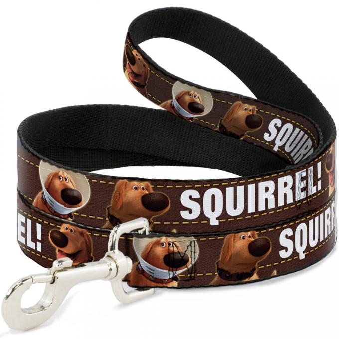 Dog Leash Dug 3-Poses/SQUIRREL! Brown/Yellow/White