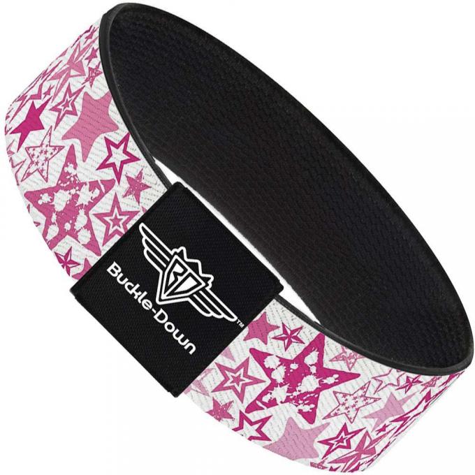 Buckle-Down Elastic Bracelet - Stargazer White/Pink