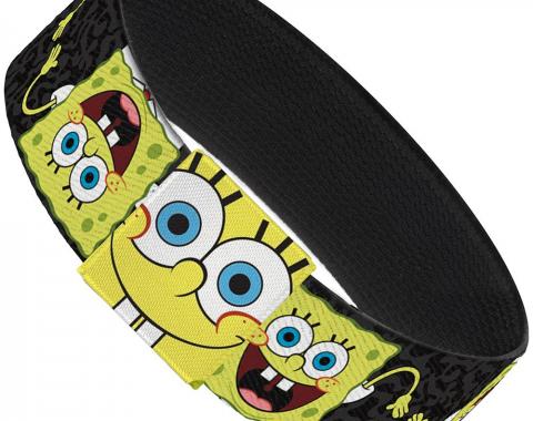 Elastic Bracelet - 1.0" - SpongeBob Pose Flip/Camo Gray/Black