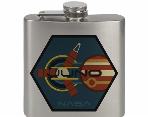 Stainless Steel Flask - 6 OZ - JUNO Jupiter Burnt Orange/Blues/Yellow/Oranges