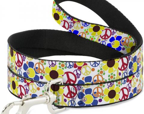 Buckle-Down Dog Leash - Flower Peace Power